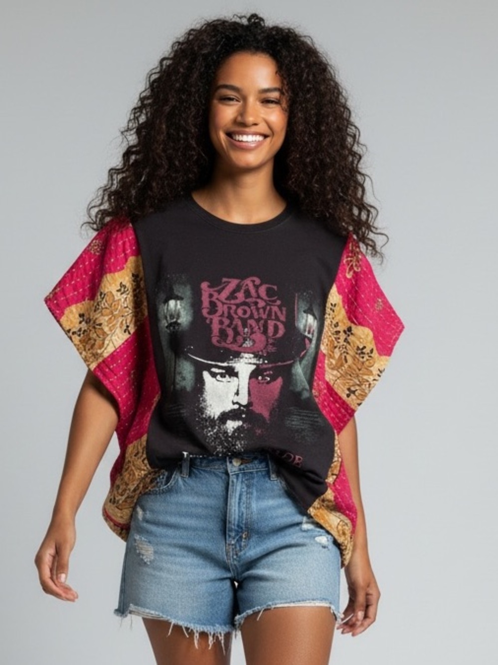 ZAC BROWN BAND Artisan Made Upcycle BAND T Up to XL Handmade One of a Kind - Picture 2 of 6
